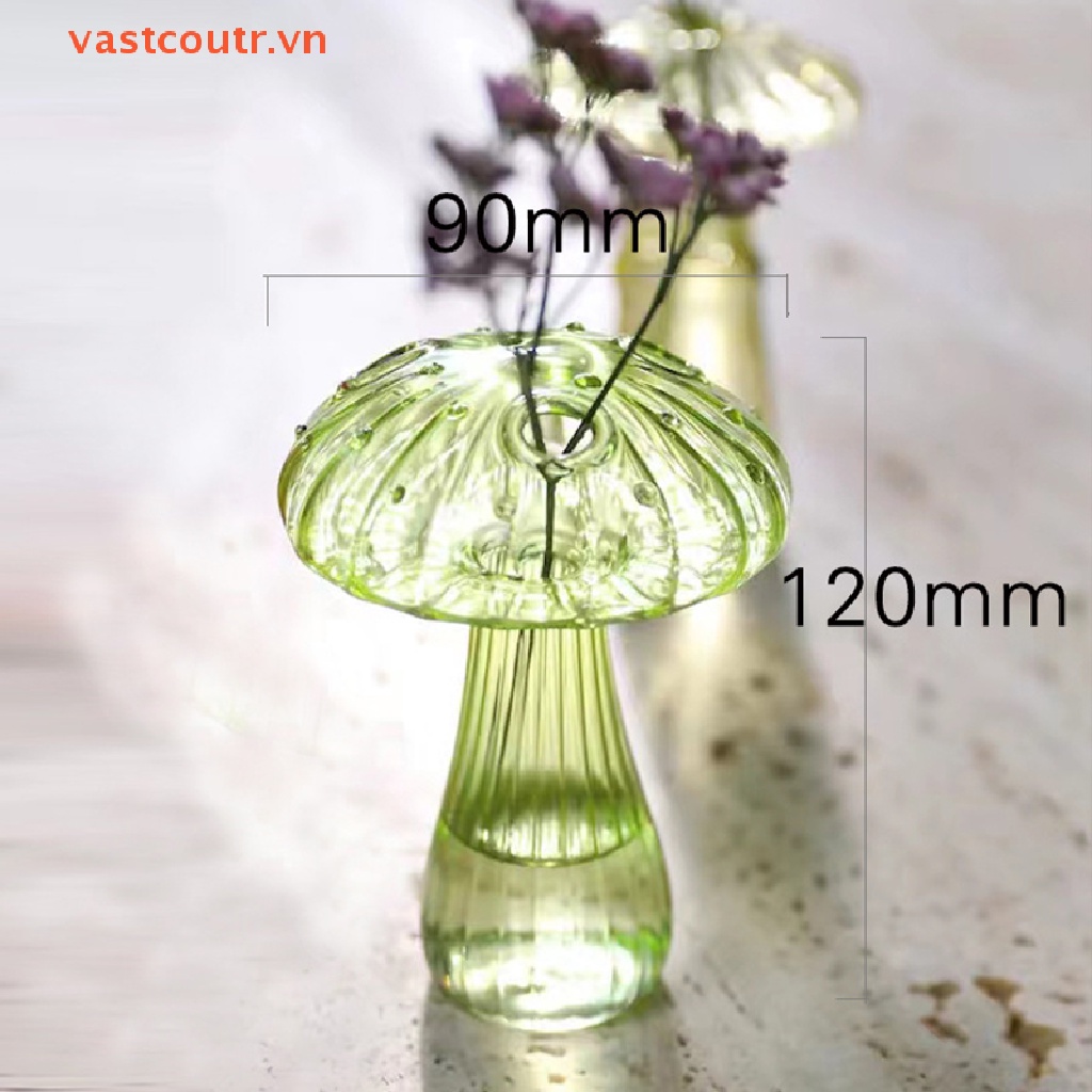 Bình Hoa Thủy Tinh Hình Cây Nấm Đơn Giản Sáng Tạo Trang Trí Nhà Cửa