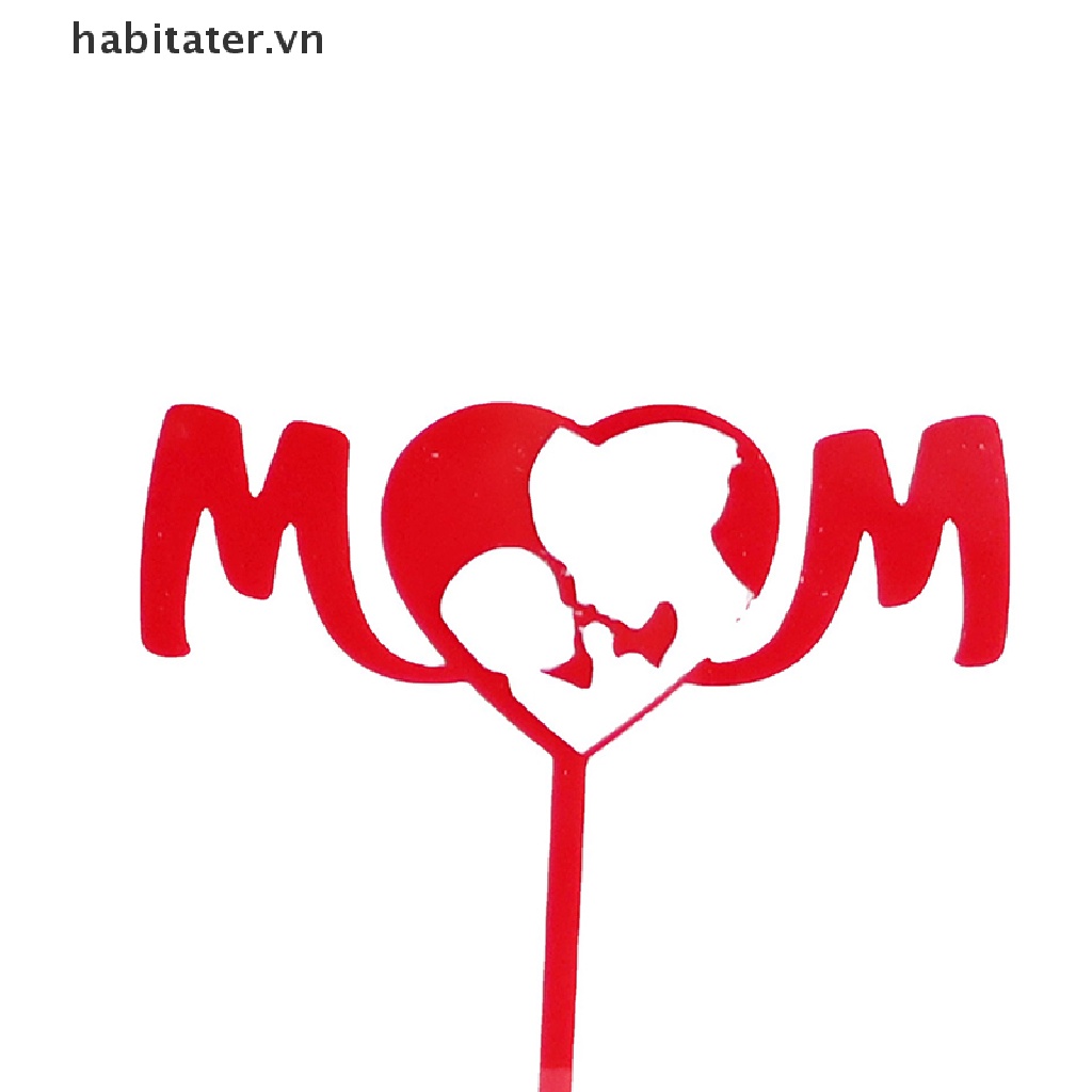 Topper Trang Trí Bánh Kem Bằng Acrylic Hình Chữ Mom / Mom#Phụ Kiện Trang Trí Món Tráng Miệng 39; s