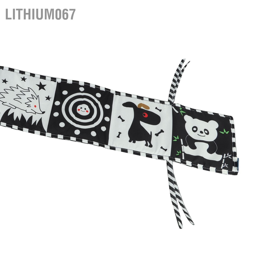 Lithium067 Sách Mềm Có Độ Tương Phản Cao Hai Mặt Đen Trắng Màu Vải Đồ Chơi Giáo Dục Sớm