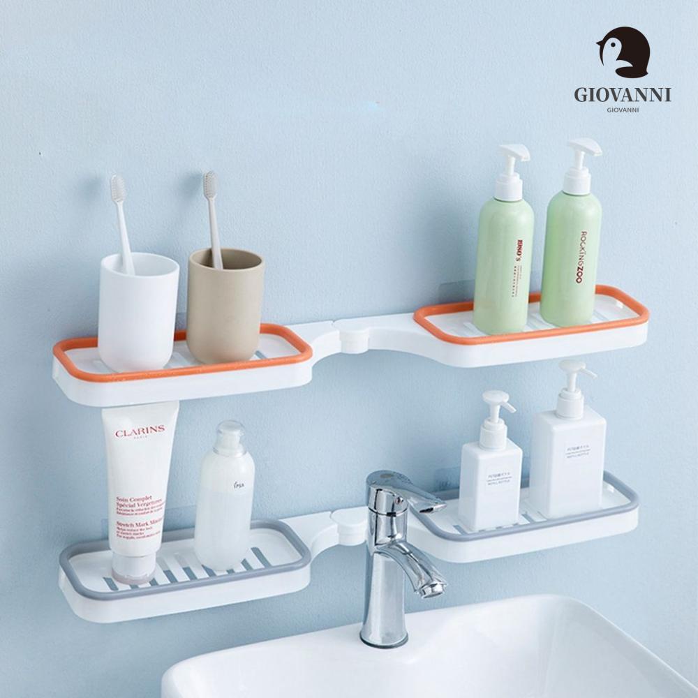 1 Giá Đựng Đồ Đa Năng Gắn Góc Tường Không Cần Khoan Lỗ Xoay 180 Độ°/90° Móc Treo Đồ Có Thể Xoay Được Tiện Dụng Cho Gia Đình