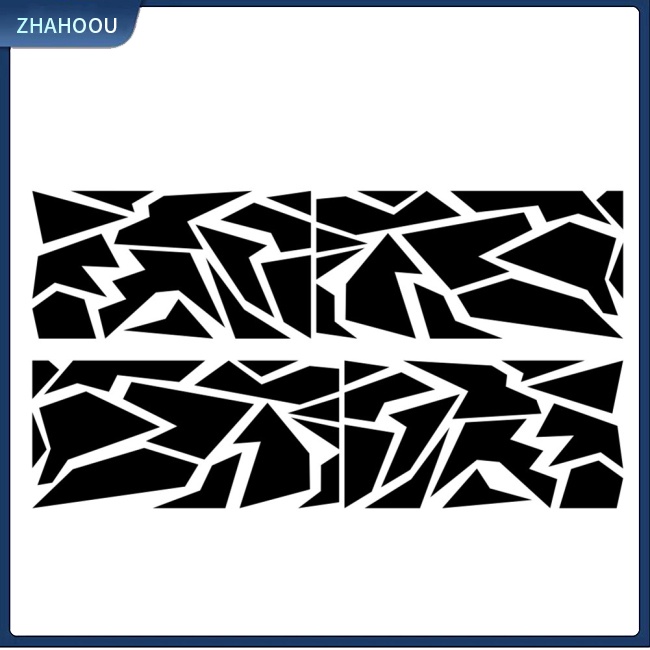 ☃Nhà Cửa☃ 1 Cặp Nhãn Dán Trang Trí Xe Hơi Họa Tiết Rằn Ri Chống Phai Màu D-2357