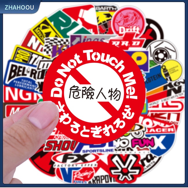 ☃Nhà Cửa☃ Bộ 100 Miếng Dán Trang Trí Xe Hơi / Mô Tô In Logo Graffiti Dễ Tháo Rời