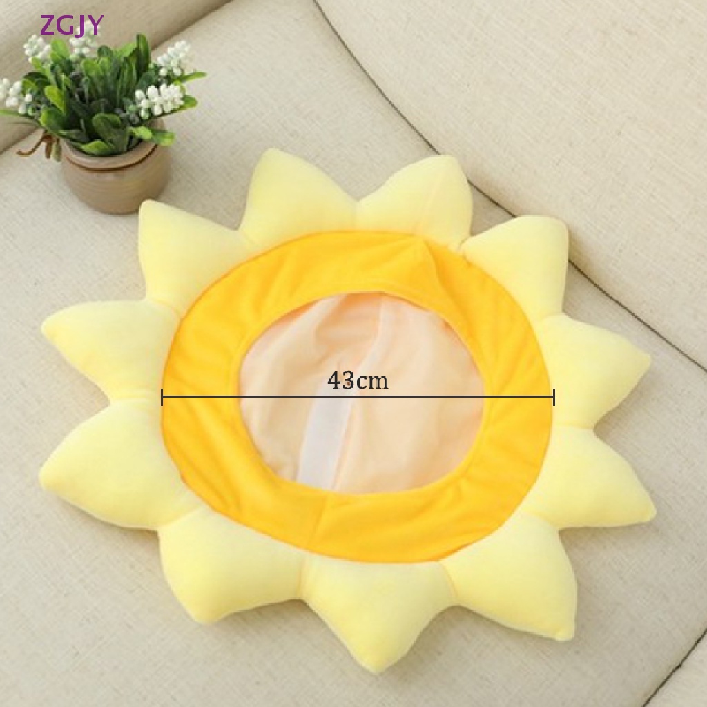 Mũ Trùm Đầu Hình Hoa Hướng Dương Bằng Vải Lông Làm Đạo Cụ Chụp Ảnh Mới