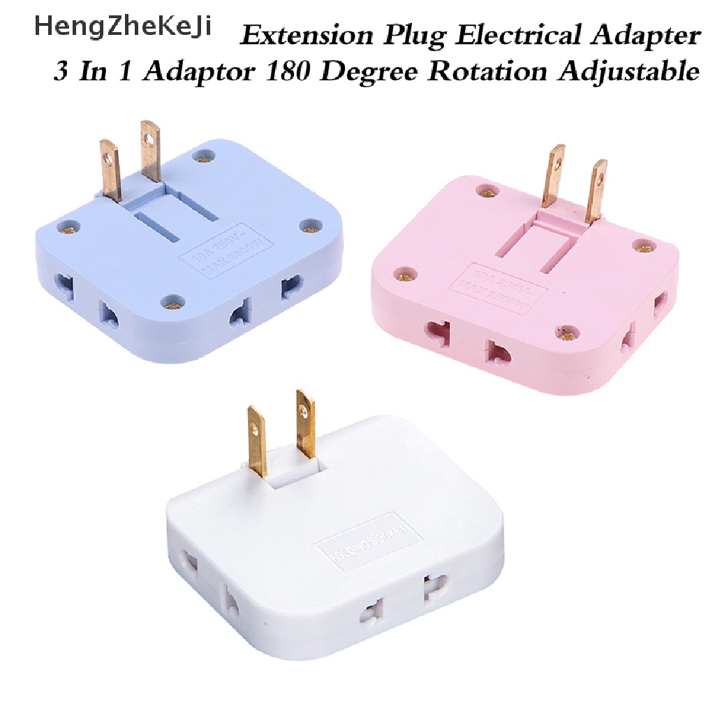 Phích Cắm Chuyển Đổi 3 Trong 1 EU Xoay 180 Độ Tiện Dụng