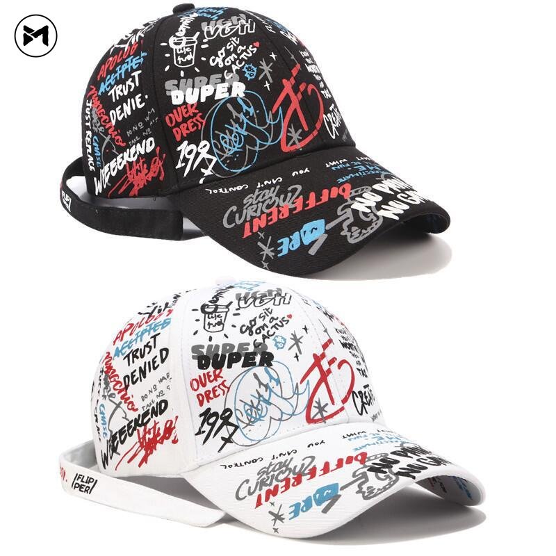 Mũ Lưỡi Trai In Họa Tiết Graffiti Phong Cách Hiphop Thời Trang Unisex 2023