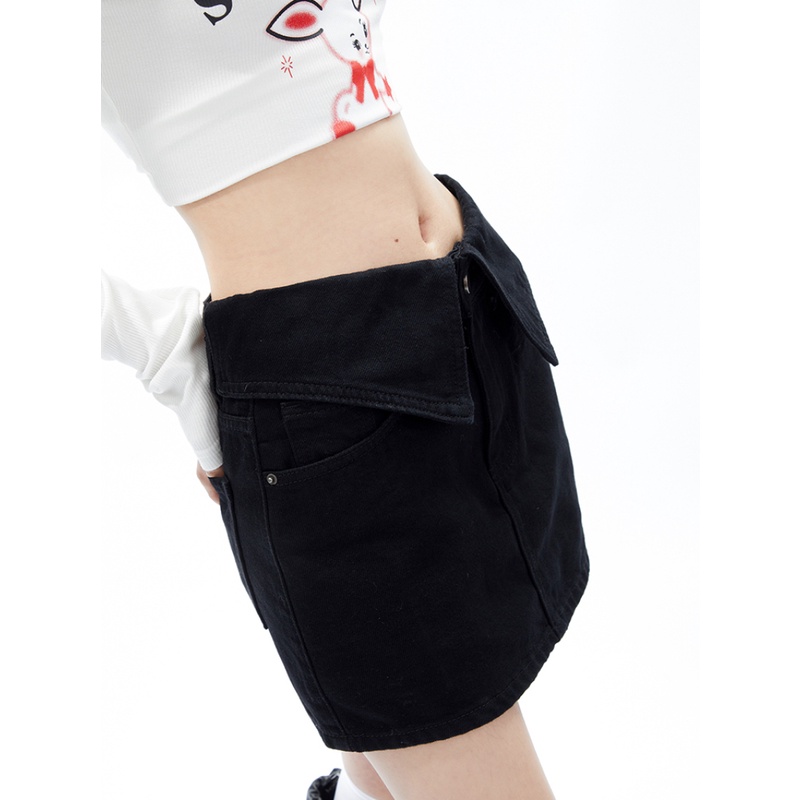 Chân Váy Denim Lưng Cao Dáng Ôm Thời Trang Cá Tính Trẻ Trung