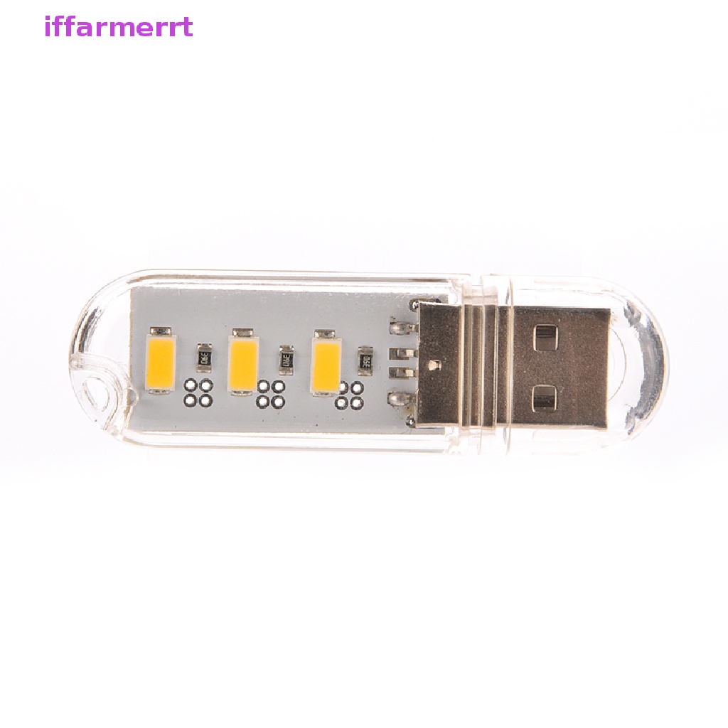 Đèn LED USB 3 Bóng Có Móc Khóa Hình Ổ Đĩa Chữ U Tiện Dụng