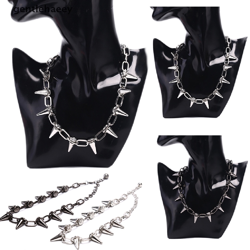 Gent Vòng Cổ Choker Đinh Tán Phong Cách Punk Goth Rock Mới