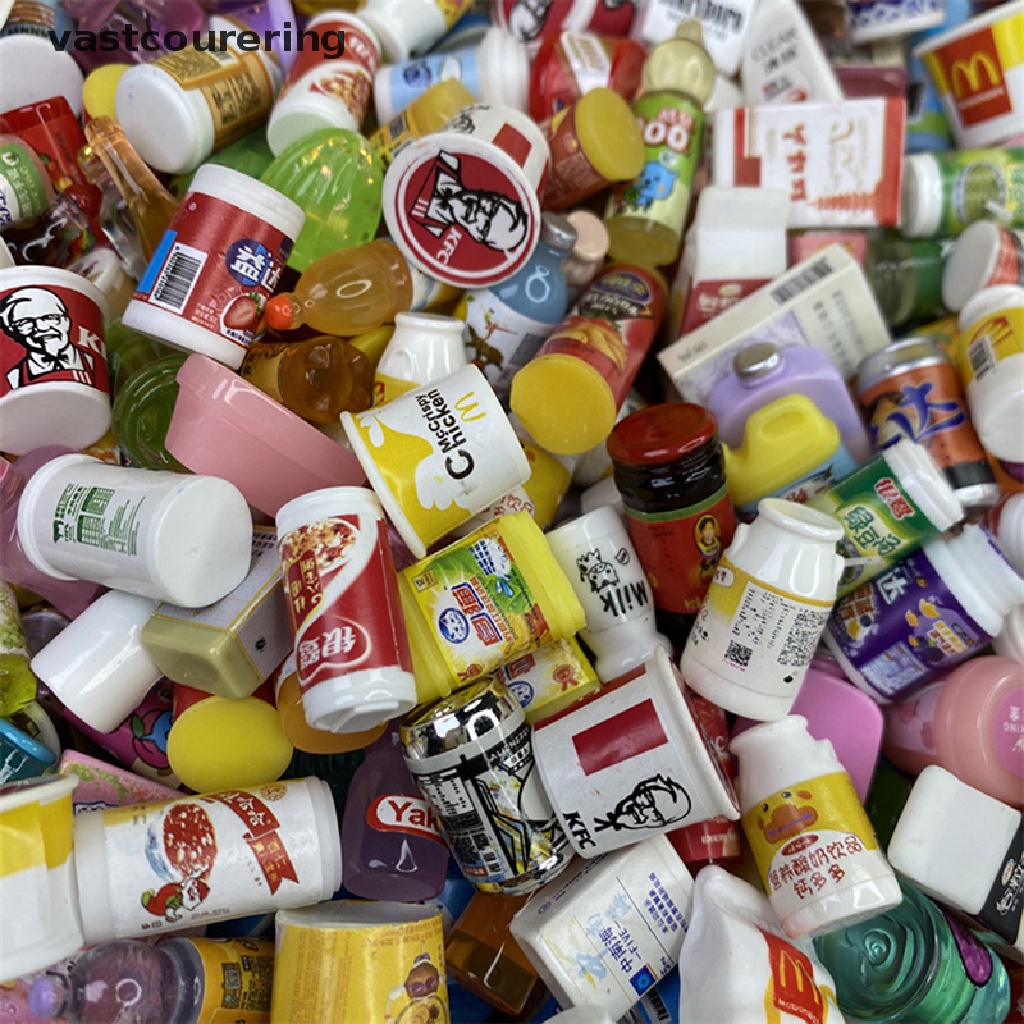 Set 5 Đồ Ăn Vặt Siêu Thị Mini Dễ Thương Cho Nhà Búp Bê