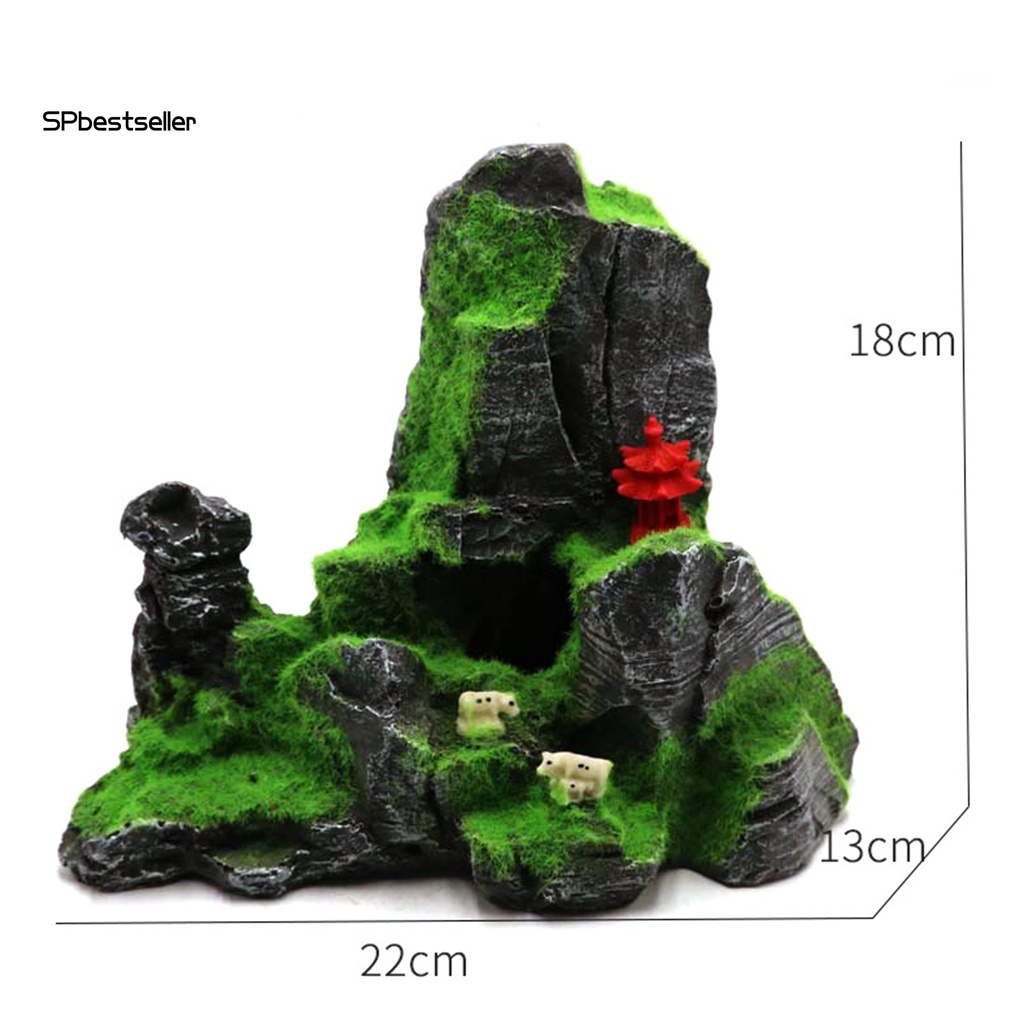 Hòn Non Bộ Rêu Nhân Tạo Không Phai Màu Trang Trí Bể Cá