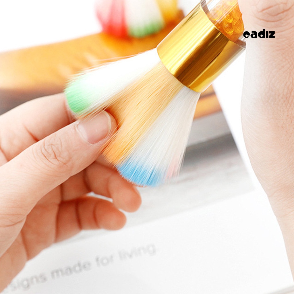 Bàn Chải Vệ Sinh Móng Tay Cầm Mềm Mại Bằng Lông Cứng Màu Cầu Vồng Tiện Dụng