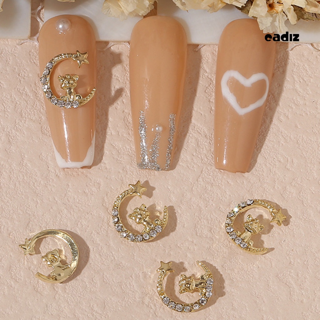 Bộ 10 Móng Tay Giả Lấp Lánh Chống Rỉ Sét Trang Trí Nghệ Thuật Cho Salon