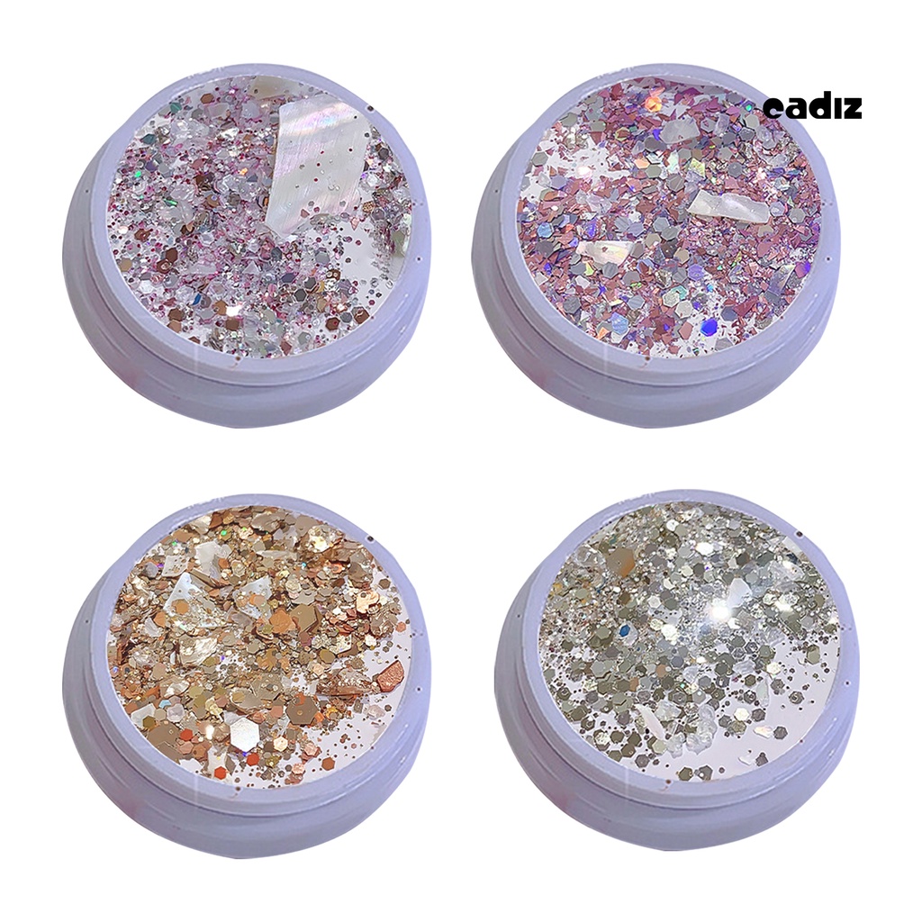 1 Hộp Sequin Lấp Lánh Hình Dạng Bất Đối Xứng Chống Va Chạm Trang Trí Móng Nghệ Thuật