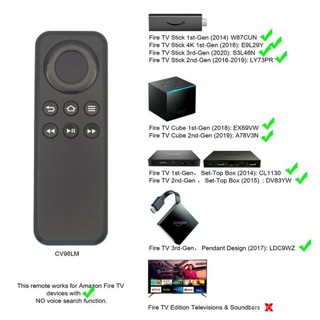 Điều khiển từ xa cv98lm cho tv amazon 2nd gen fire tv 3rd gen fire stick tv box