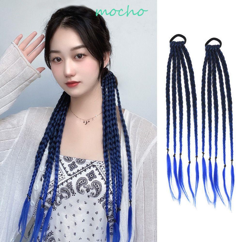 Mocho Tóc Giả Thắt Bím Đuôi Ngựa Đấm Bốc Hợp Thời Trang Cá Tính Chất Lượng Cao Phụ Kiện Tóc Đuôi Ngựa Đôi Cho Nữ