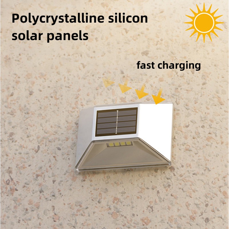 Đèn LED Năng Lượng Mặt Trời Bằng Thép Không Gỉ Chống Thấm Nước Trang Trí Sân Vườn / Cầu Thang / Hành Lang