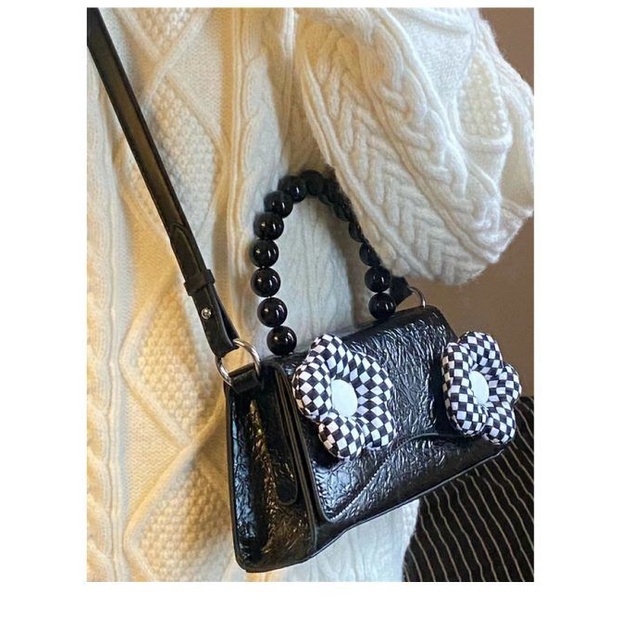 Favour Niche Túi Xách Đeo Dưới Cánh Tay / Đeo Vai Họa Tiết Hoa Màu Tối Cá Tính Nhỏ Gọn Dành Cho