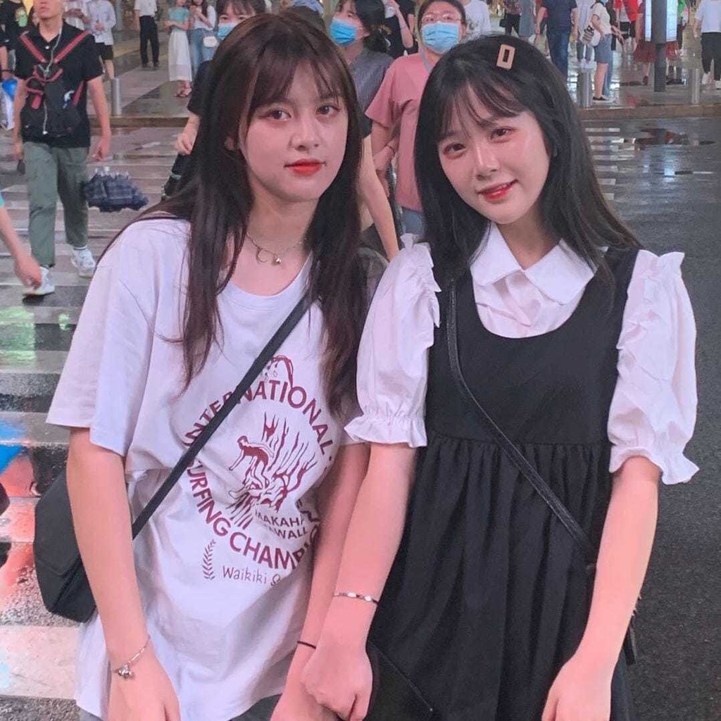 Set Áo Tay Phồng Ngắn Và Chân Váy Chữ A Phong Cách Hàn Quốc Thời Trang Mùa Hè Mới Cho Nữ