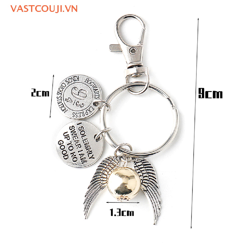 Móc Khóa Hình Đôi Cánh Màu Vàng Thời Trang Cho Nam Và Nữ