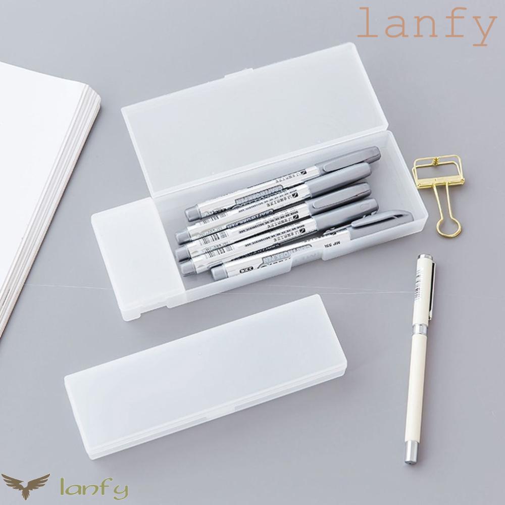 1 Hộp Đựng Bút Chì Chất Liệu Nhựa PP Cứng Mặt Nhám Cho Học Sinh Ốp