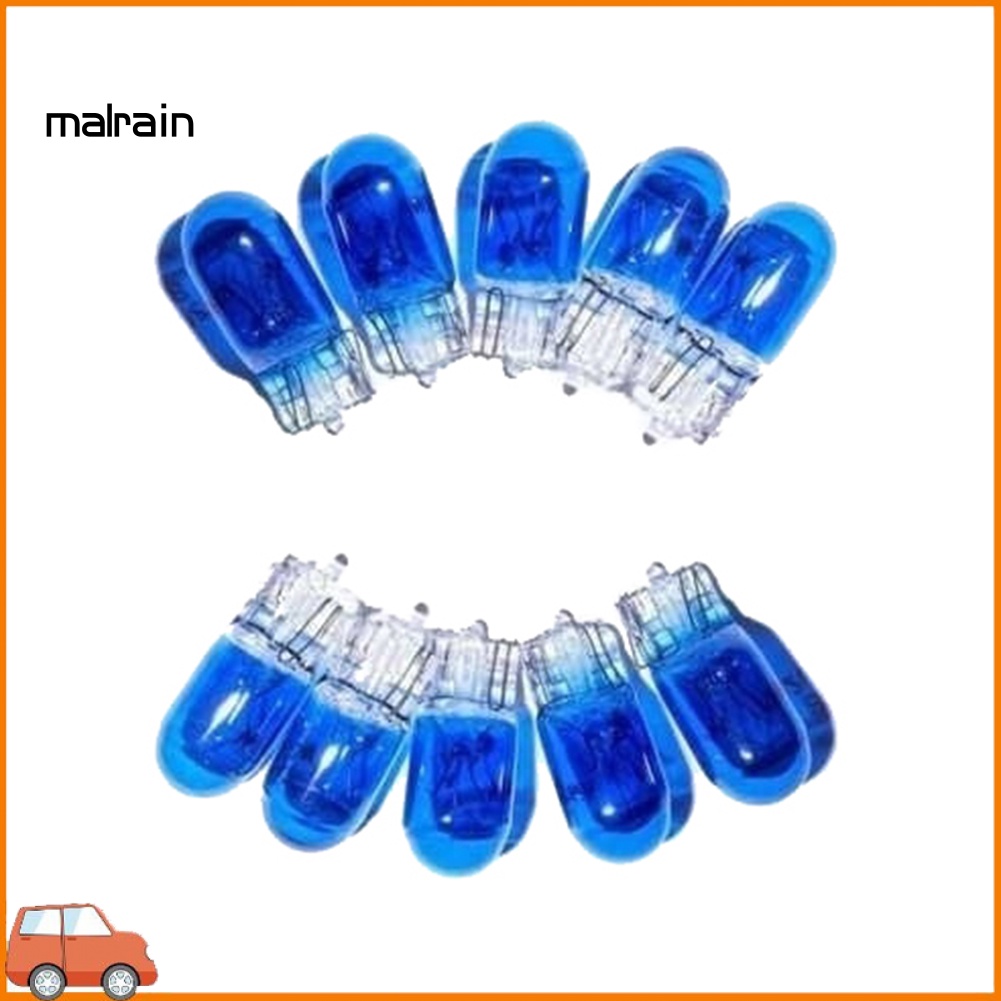 Set 10 Bóng Đèn Halogen T10 W5W 194 12V 5W Ánh Sáng Trắng Dành Cho Ô Tô