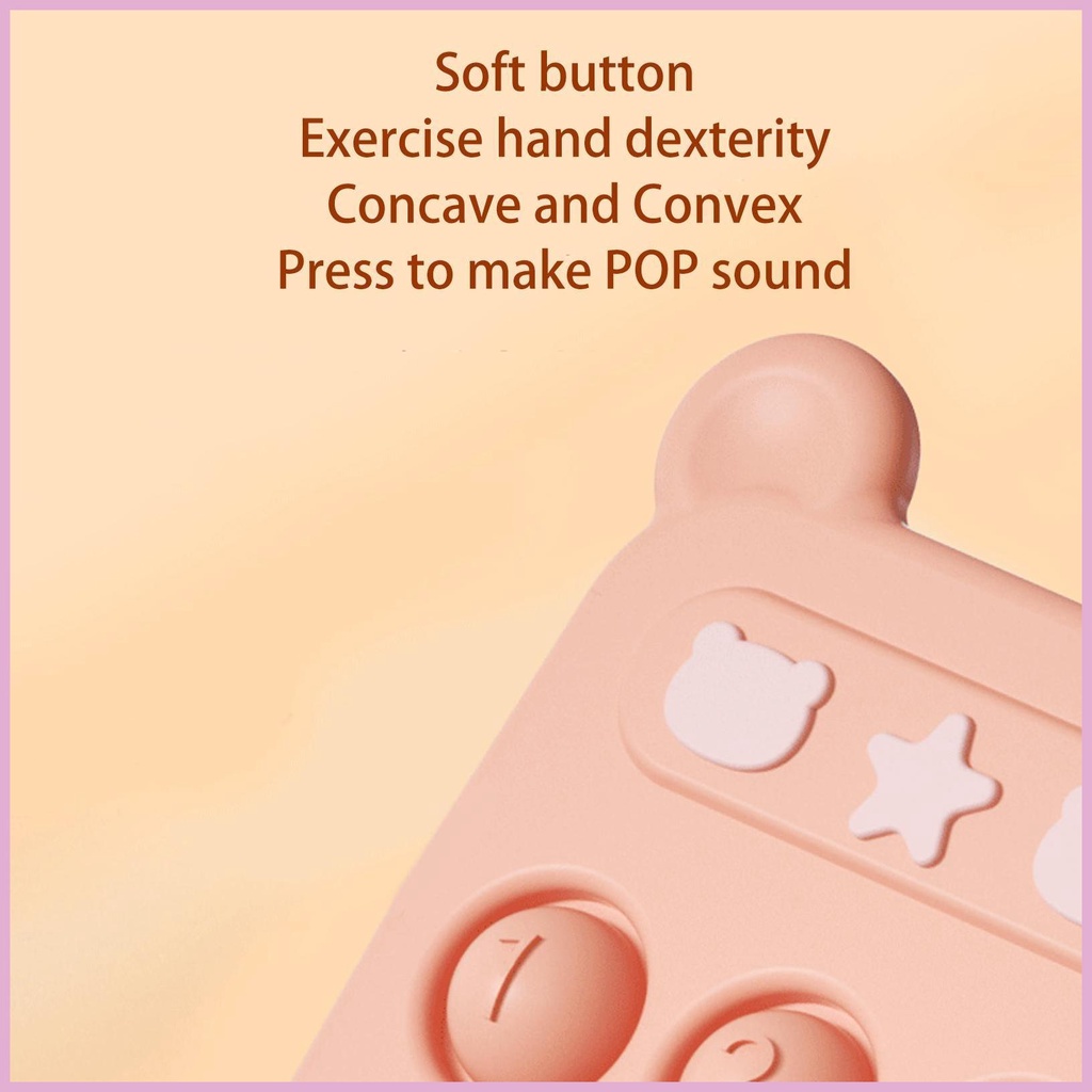 Đồ Chơi Gặm Nướu Bằng Silicone Có Nút Bấm Dành Cho Trẻ Em