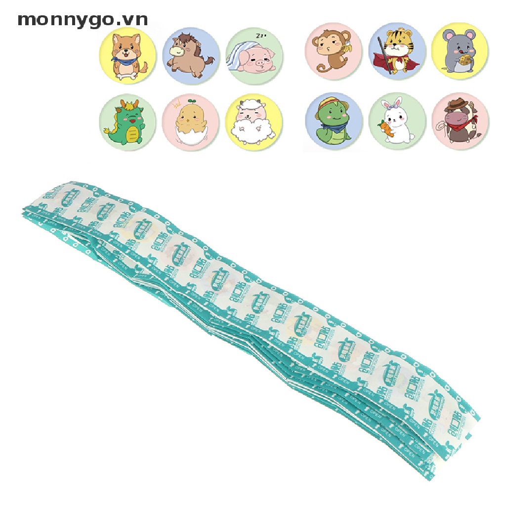 Hộp 120 Băng Cá Nhân Hình Tròn Thoáng Khí Chống Thấm Nước Cho Bé