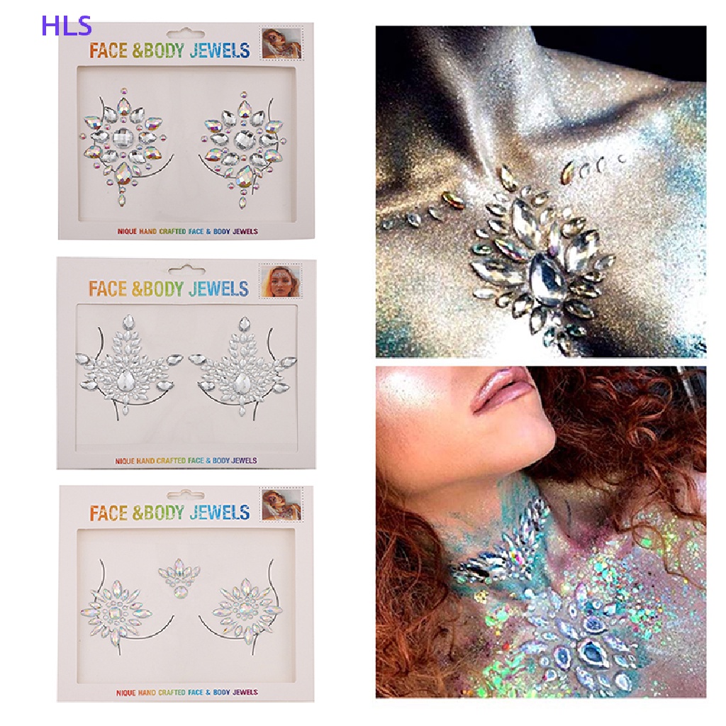 Miếng Dán Ngực Bằng Acrylic Pha Lê Nhiều Màu Thoáng Khí Độc Đáo