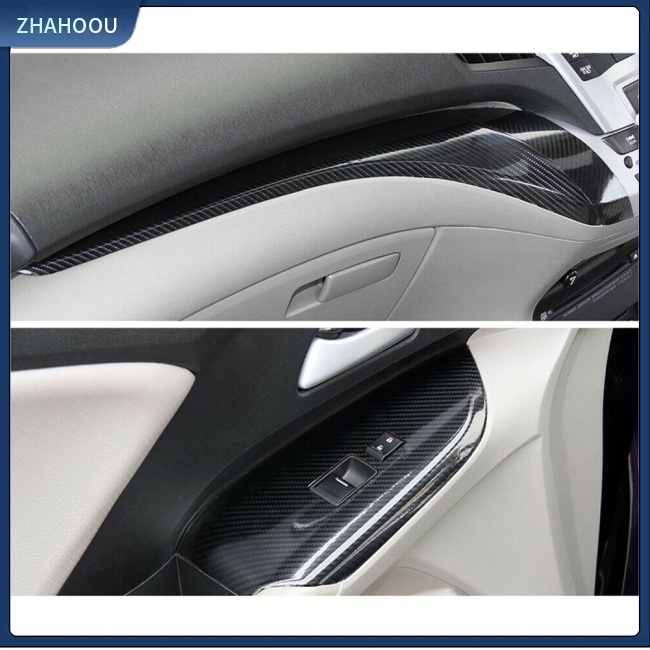 ☃Nhà Cửa☃ Miếng Dán Họa Tiết Sợi Carbon 5d Bóng Trang Trí Xe Hơi Diy