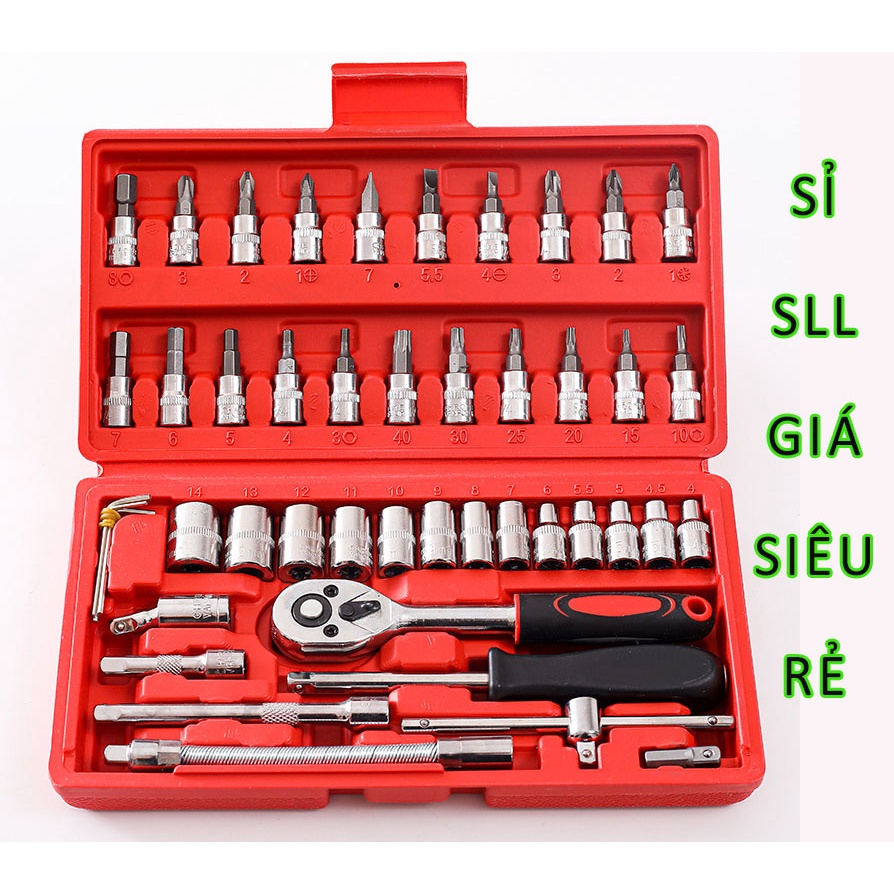 BỘ DỤNG CỤ MỞ BU LÔNG ỐC VÍT ĐA NĂNG 46 CHI TIẾT (HÀNG NHẬP KHẨU GIÁ TỐT)