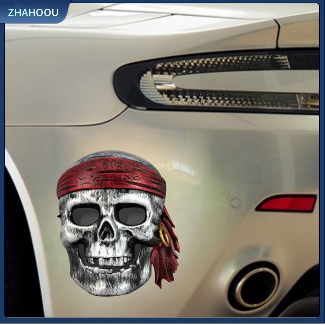 ☃Phụ Kiện Trang Trí Nhà Cửa Kiểu Dáng Dễ Thương Xinh Xắn☃ Miếng Dán Trang Trí Xe Hơi Hình Đầu Lâu Cướp Biển Thời Trang R673