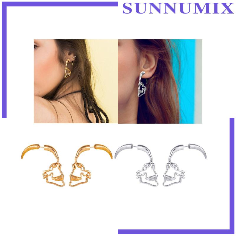 Bông Tai Hình Đầu Lâu Phong Cách Punk Cổ Điển Độc Đáo