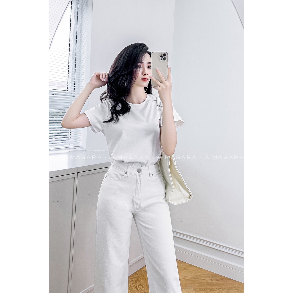 QUẦN JEAN SUÔNG TRẮNG PHỐI LINE XANH ĐỘC ĐÁO, DỄ MẶC, DỄ PHỐI