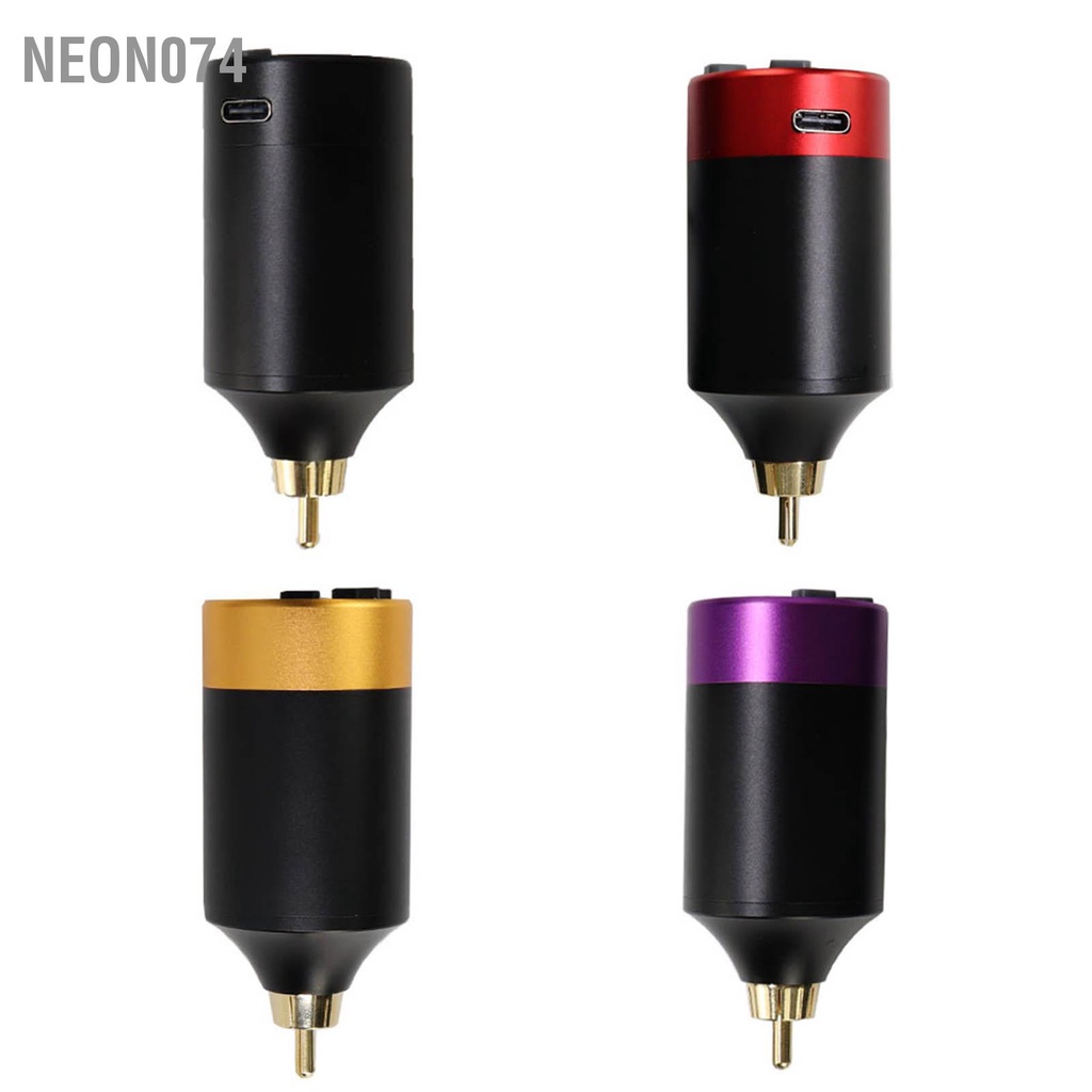 Nguồn cung cấp hình xăm không dây - 1500mAh Cho Máy Xăm Bằng Hợp Kim Nhôm Bền Sạc USB - neon074