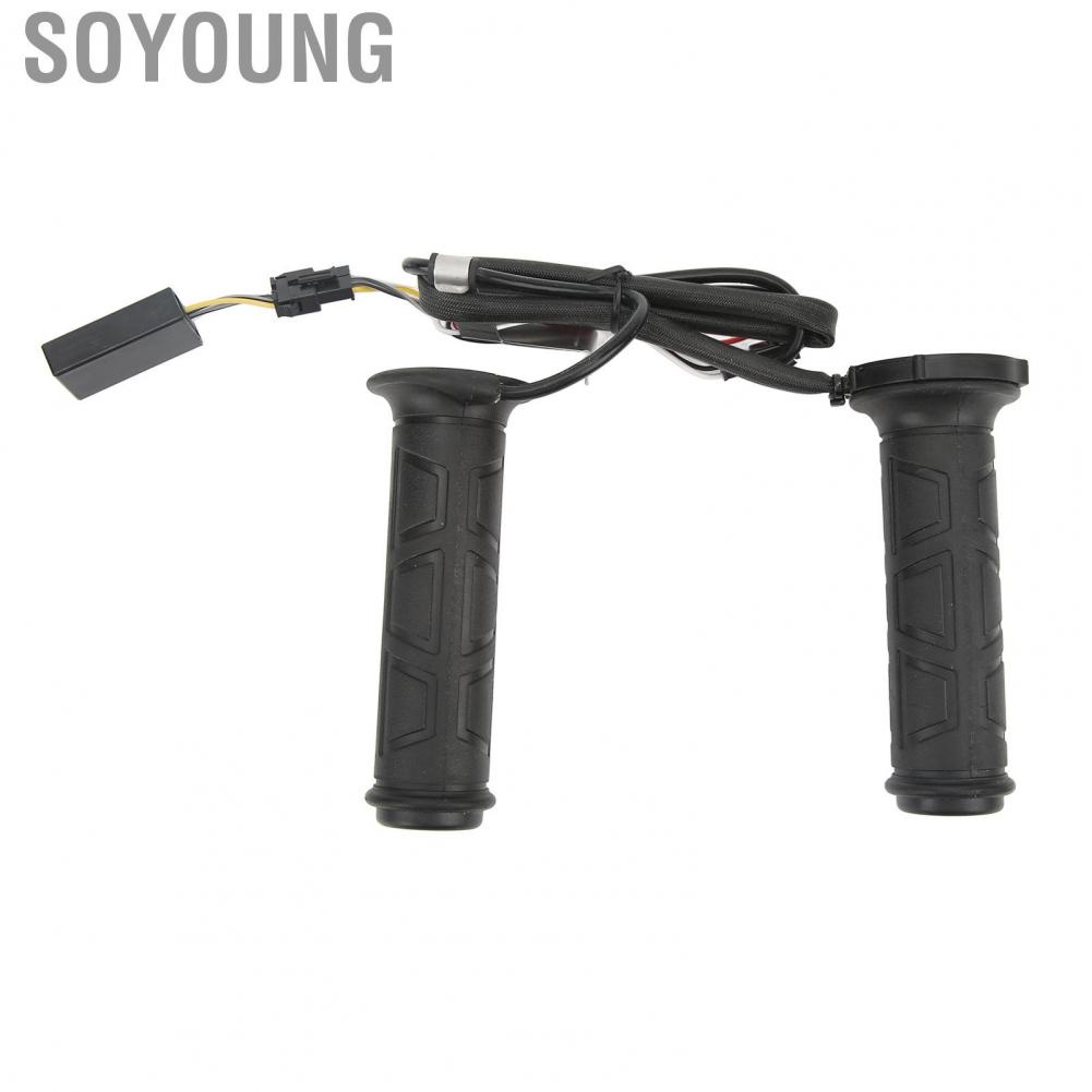 Soyoung Electric Hot Heated Handlebar Motorbike Grips Warmer Adjustable Temperature Easy Installation  Skid 12V DC for