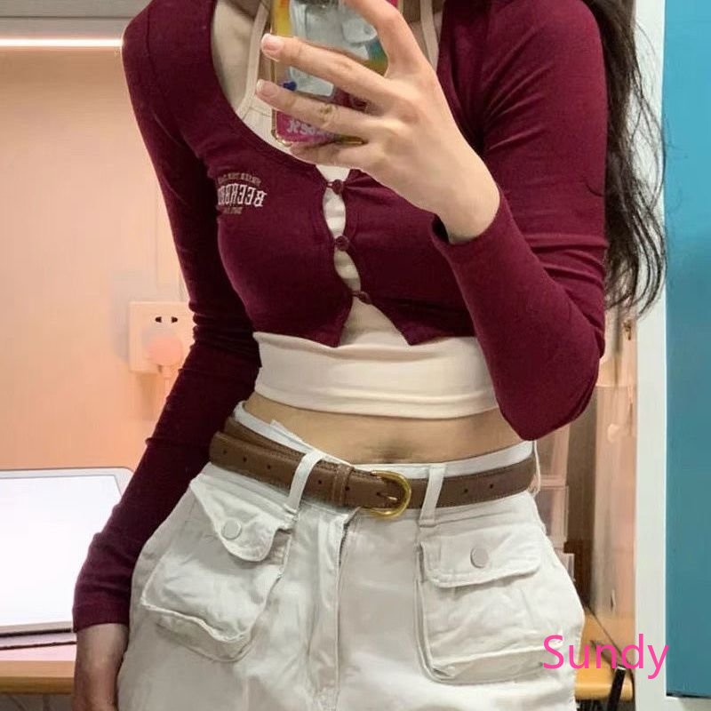 Áo Thun Nữ Dài Tay Cổ Tròn Thời Trang Hàn