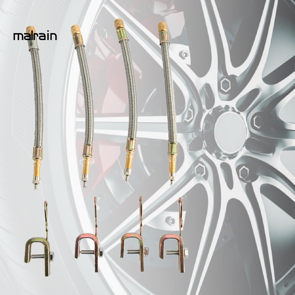 Set 4 Ống Nối Dài Van Lốp Xe Hơi Linh Hoạt Siêu Bền