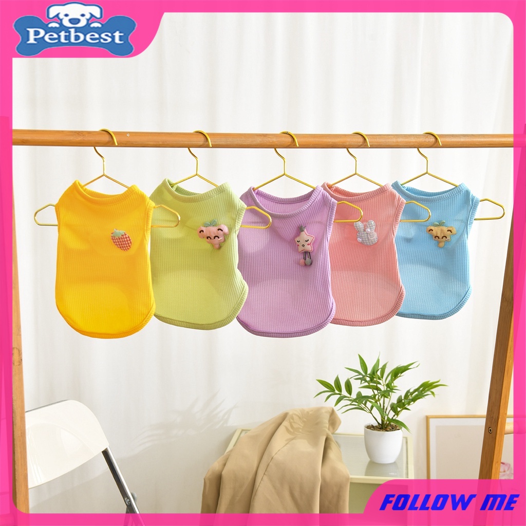 Áo Tank Top Thoáng Khí In Hình Voi / Ngôi Sao Dễ Thương Thời Trang Mùa Hè Cho Thú Cưng