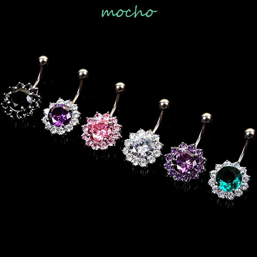 Mocho Khuyên Rốn Dạng Thanh Tạ Hoa Tinh Tế Sáng Bóng Phổ Biến|Cơ Thể Người Chất Lượng Cao