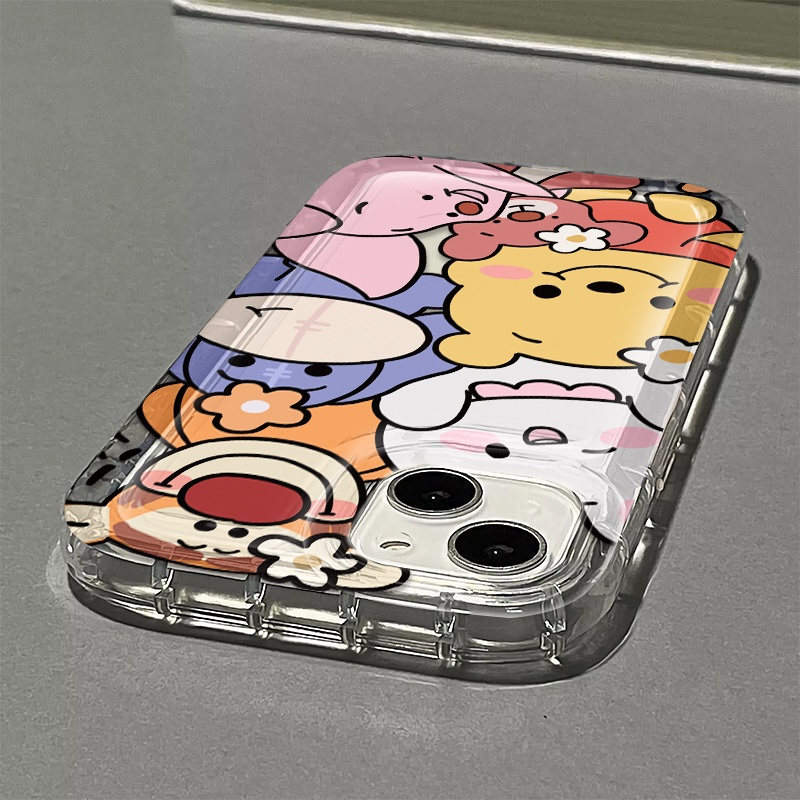 Ốp Điện Thoại Silicon TPU Mềm Dễ Thương Chống Sốc Chống Vỡ Cho IPhone 14 13 12 11 Pro XS Max X XR 8 + 7 Plus