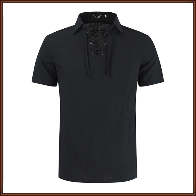 Áo Sơ Mi Cotton Lanh Tay Ngắn Màu Sắc Thời Trang Mùa Hè Cho Nam Giới