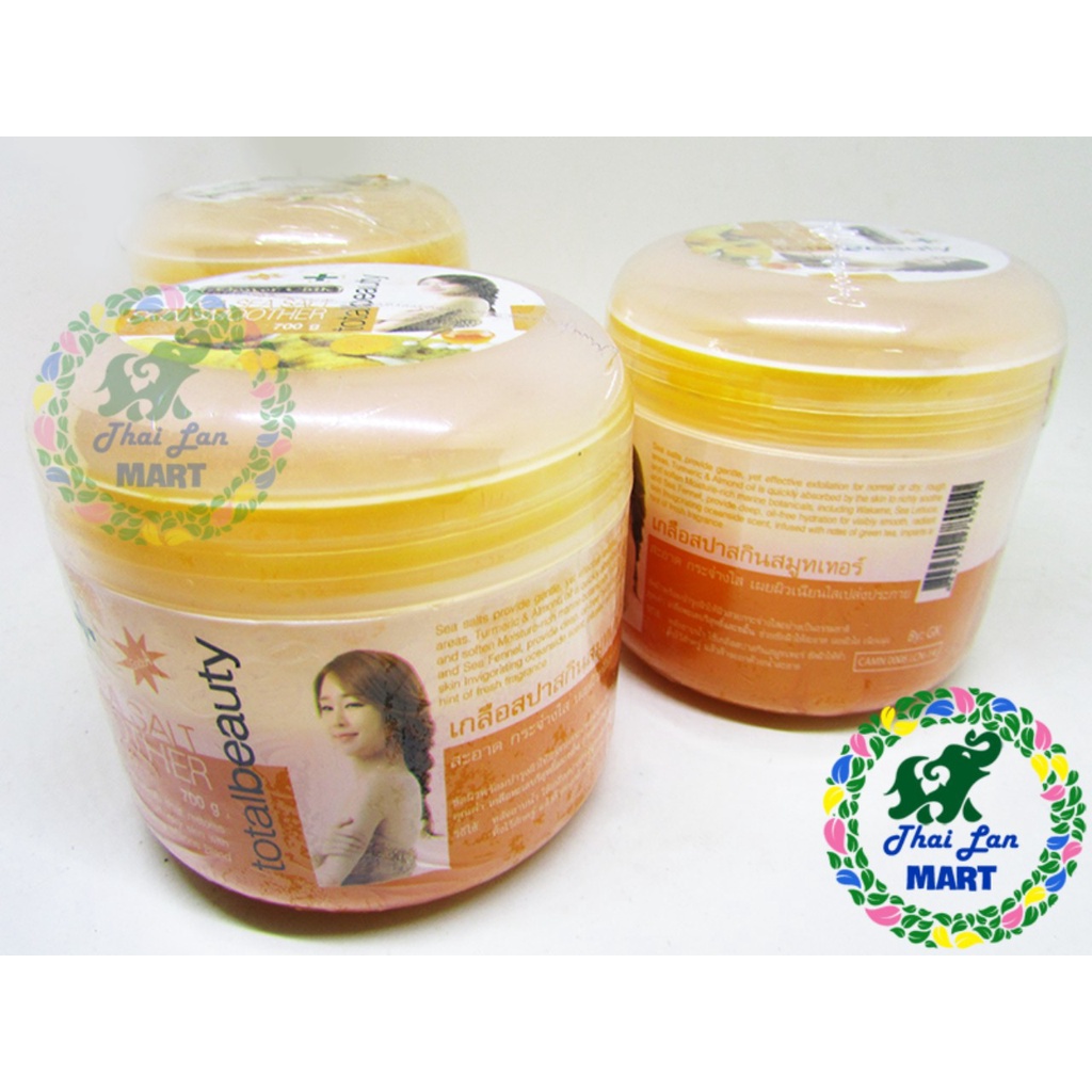 Muối tắm trắng spa sea salt skin smoother muối biển và nghệ thái lan 700g