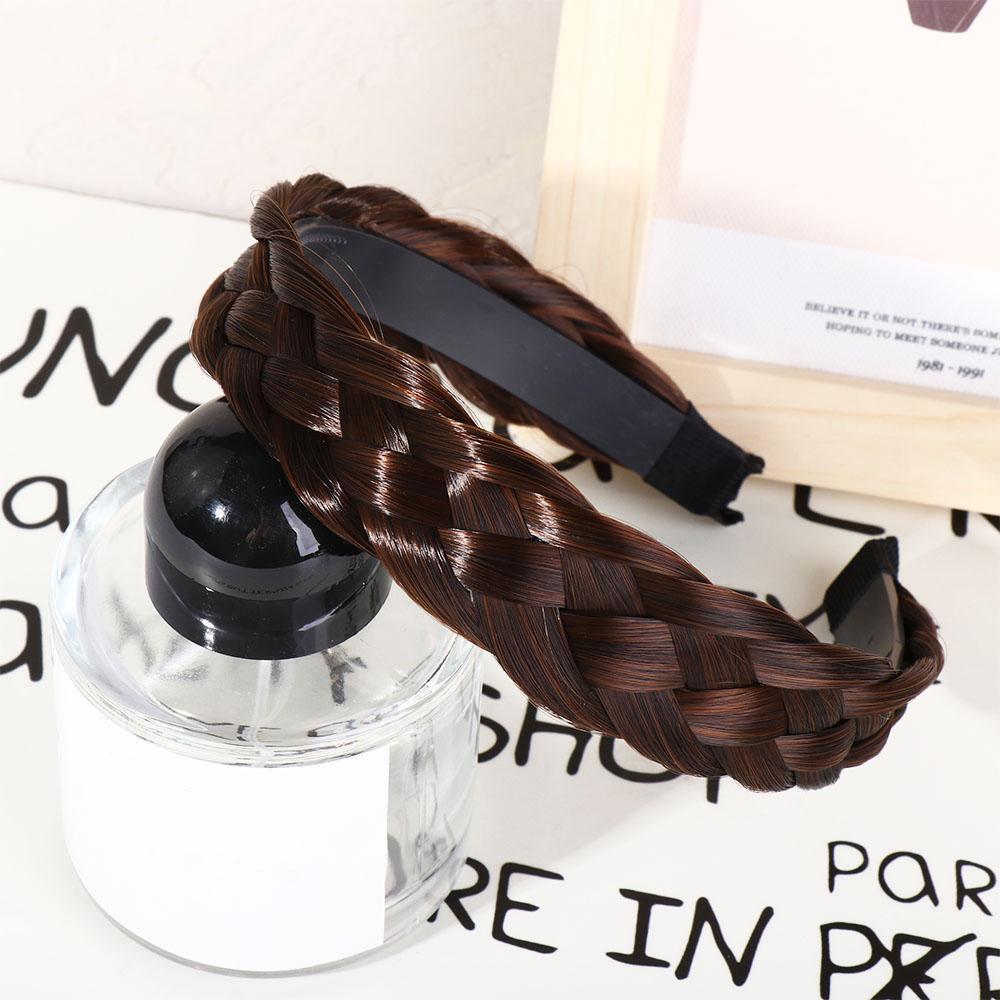 Cài Tóc Giả Thắt Bím Xương Cá Chống Trượt Bản Rộng Thời Trang Cho Nữ