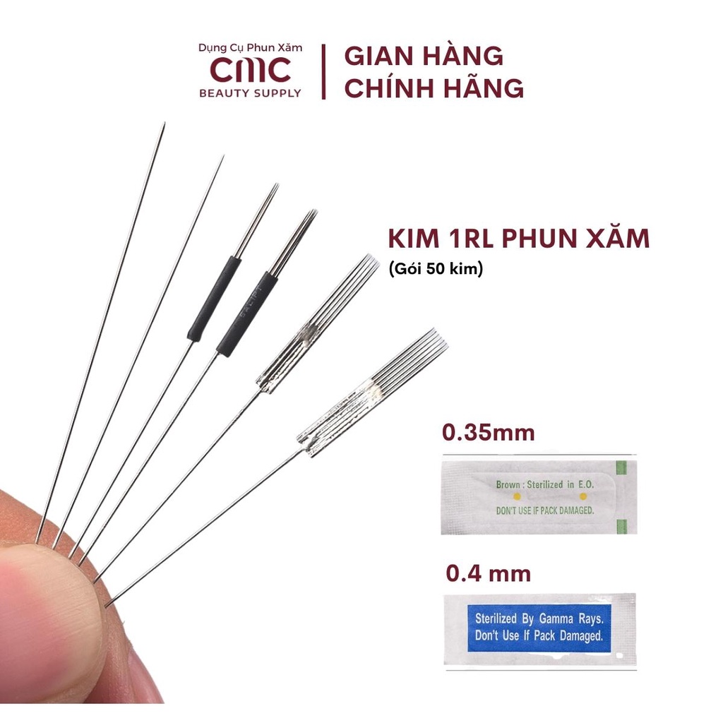 Kim 1RL phun xăm phi 0.35/0.4mm phổ thông - DCPX CMC Beauty Supply