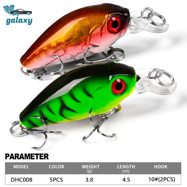 Galaxy Set 5 Mồi Giả Nhử Cá 3.8g / 4.5cm Bằng Thép Chất Lượng Cao