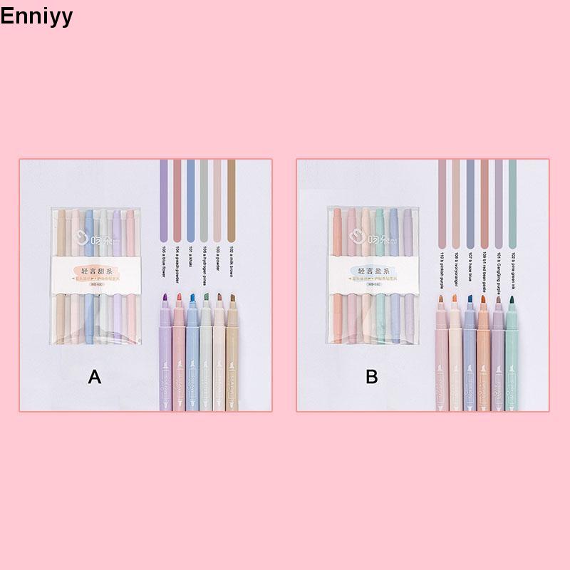 ✨✨Set 6 bút màu highlighter dùng cho học sinh đánh dấu đầu bút siêu mềm