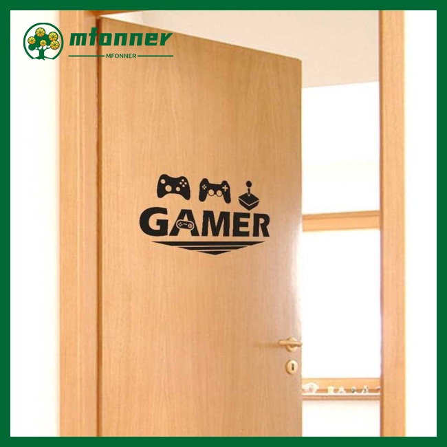 Miếng Dán Tường Trang Trí Hình Game Mfonner Màu Đen