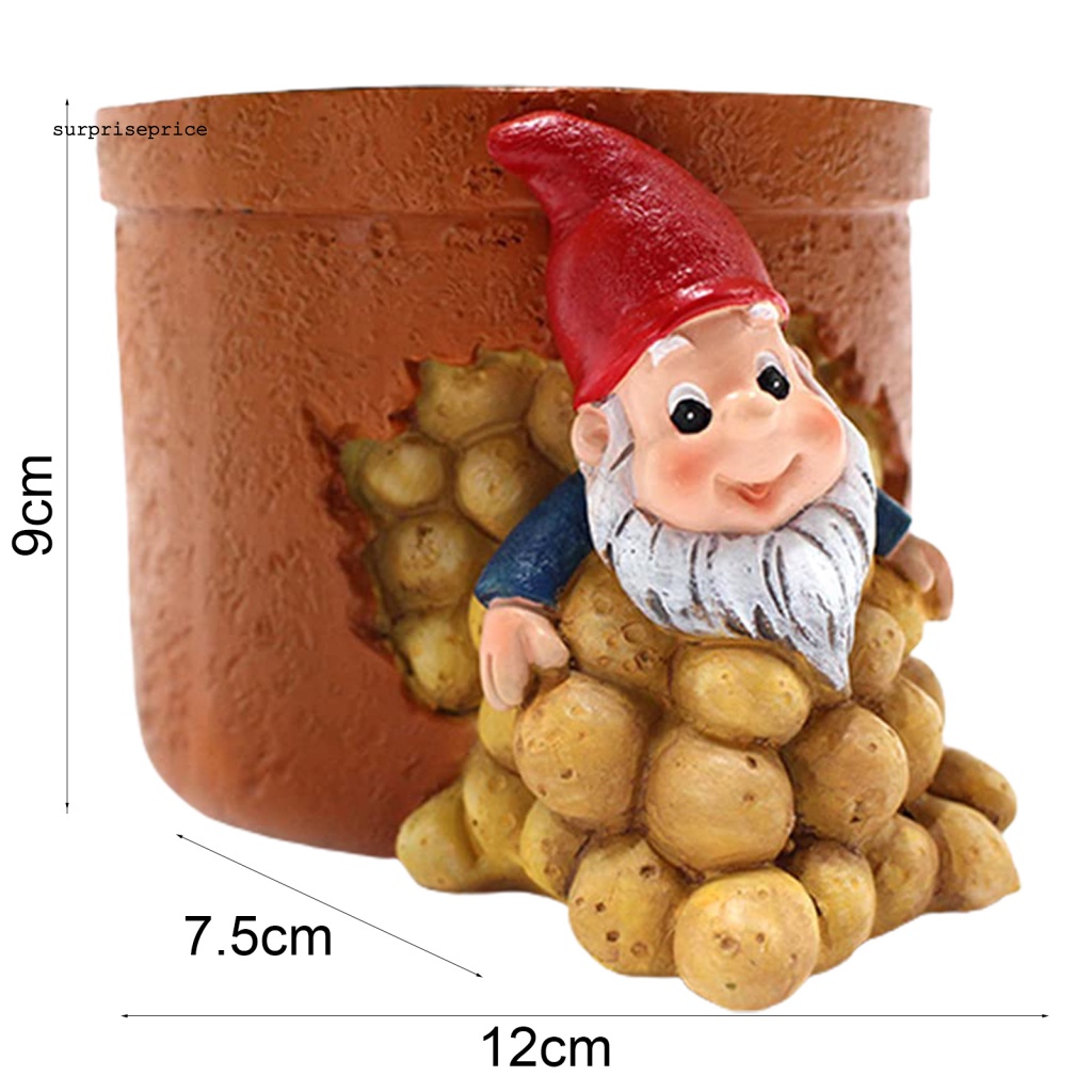 Chậu Trồng Cây Bằng Nhựa Resin Gọn Nhẹ Có Lỗ Thoát Nước