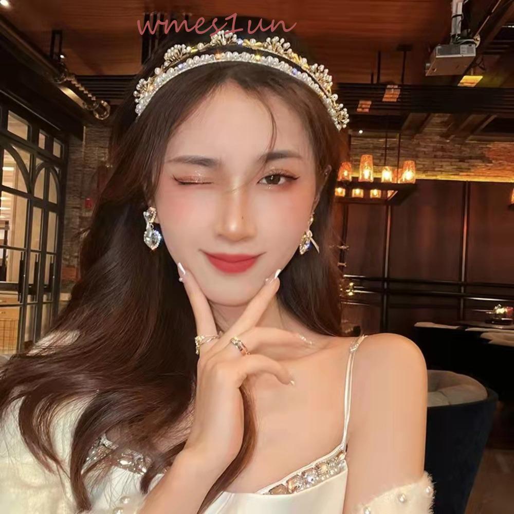 Băng Đô Cài Tóc Hai Hàng Hình Hoa Phong Cách Retro Sang Trọng WMES15H Dành Cho Bạn Nữ