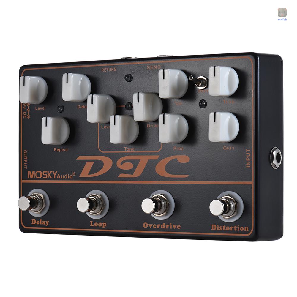 Bộ Phân Phối Hiệu Ứng Bàn Đạp Đàn Guitar Điện 4 Trong 1 MOSKYAudio DTC